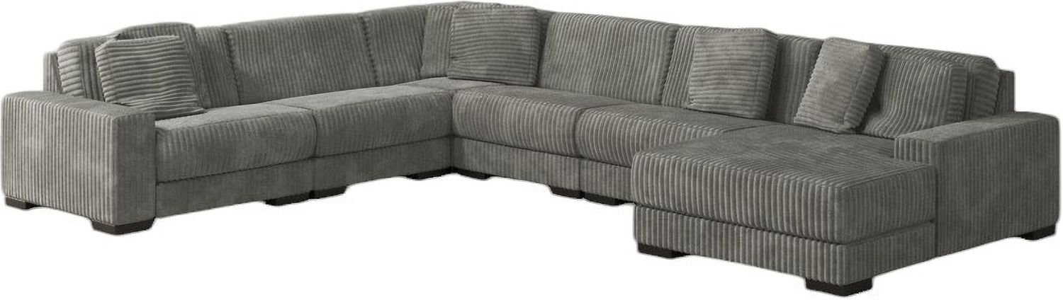 Lindyn 6-Piece RAF Chaise Sectional In Fog 21105S19