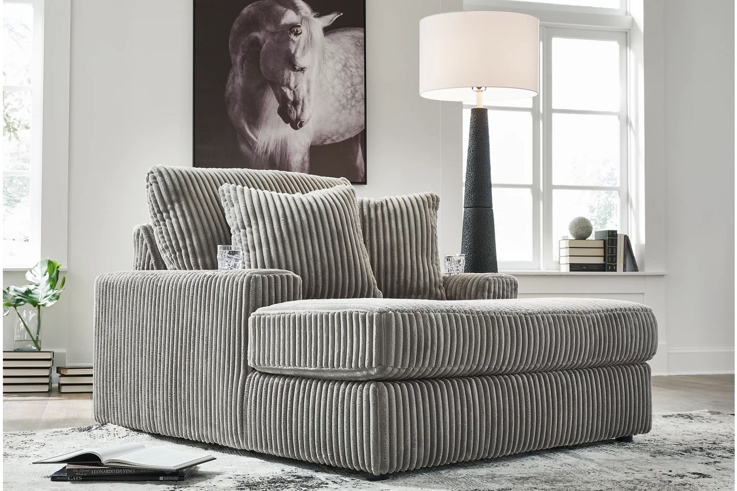 Lindyn 2-Piece LAF Chaise Sectional In Fog 21105S3