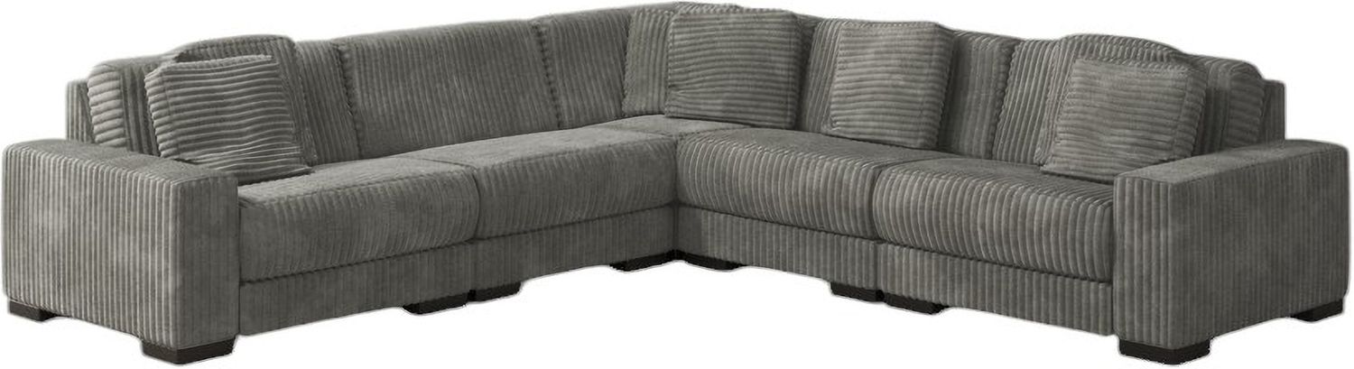 Lindyn 5-Piece Sectional In Fog 21105S5