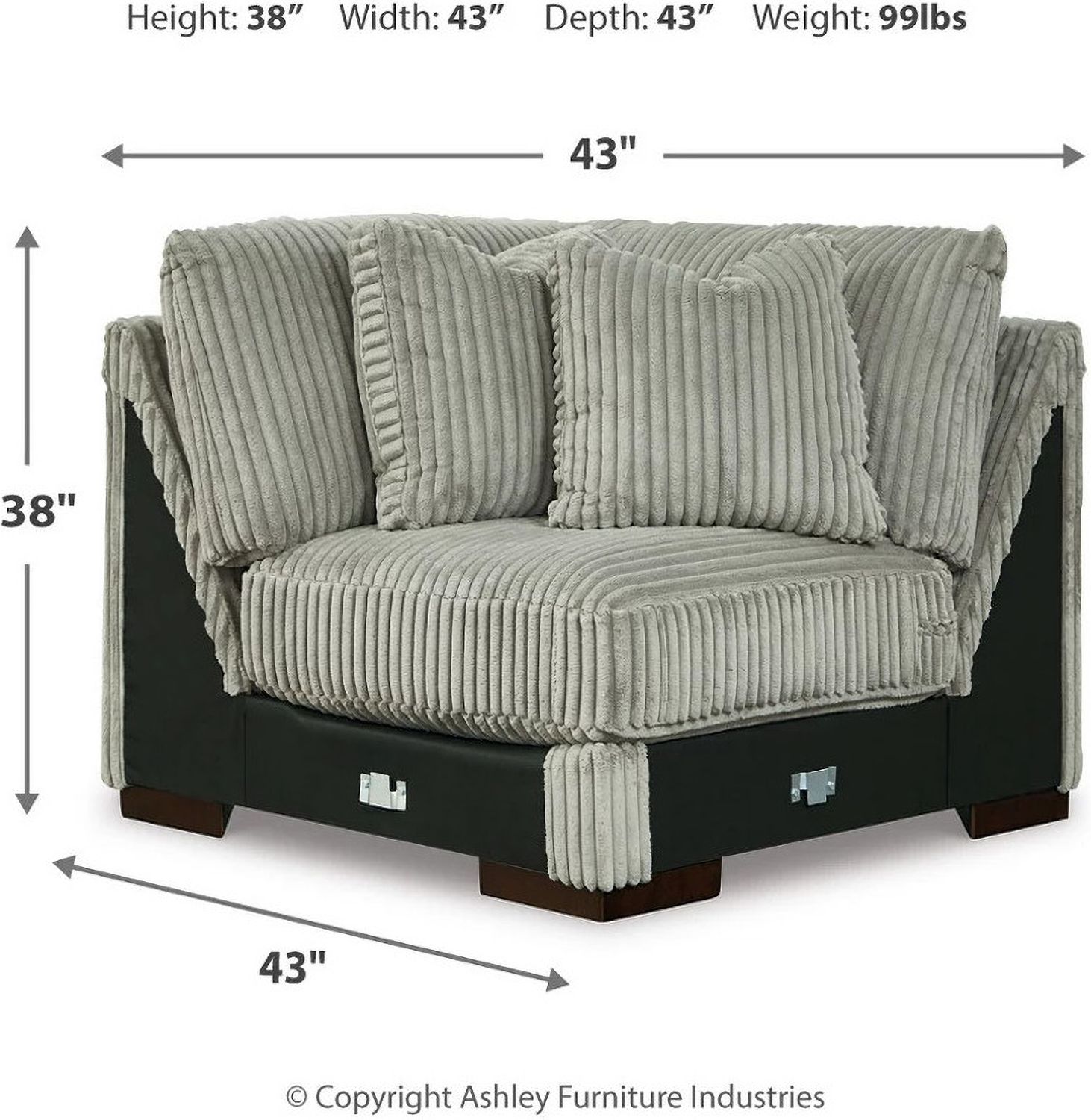 Lindyn 5-Piece Sectional In Fog 21105S5