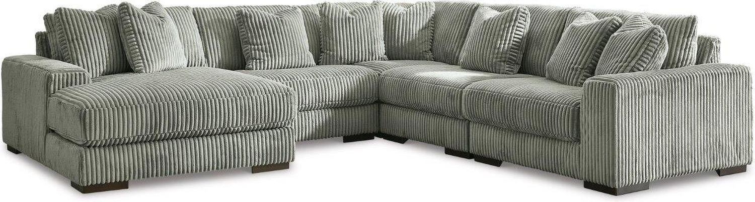 Lindyn 5-Piece LAF Sectional With Chaise In Fog 21105S6