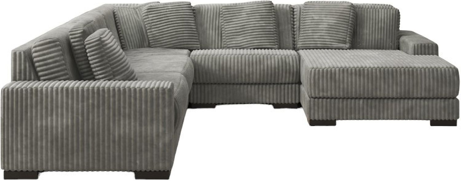 Lindyn 5-Piece RAF Sectional With Chaise In Fog 21105S7