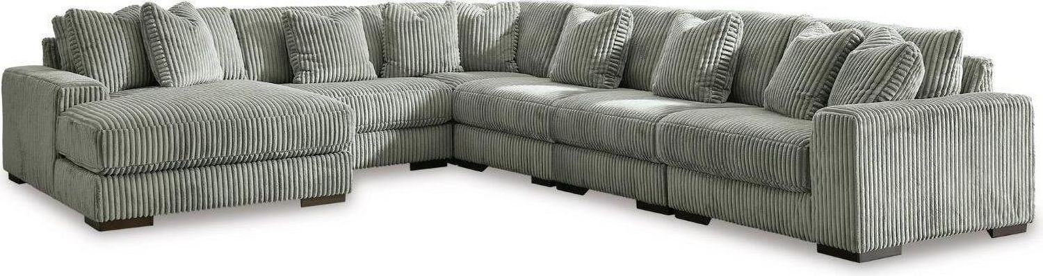 Lindyn 6-Piece LAF Sectional With Chaise In Fog 21105S8