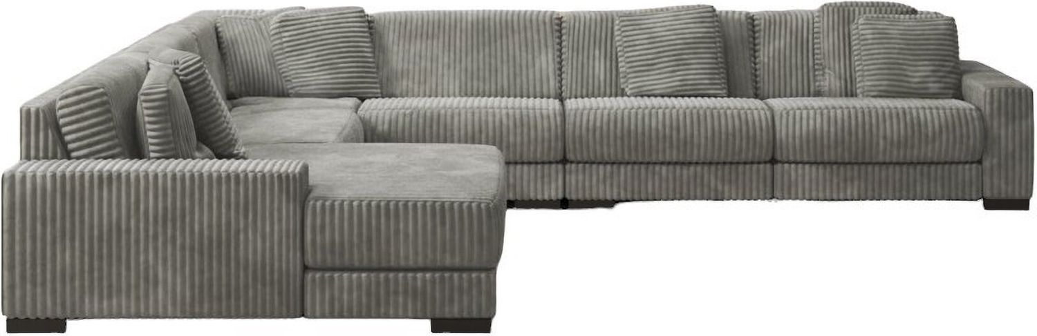 Lindyn 6-Piece LAF Sectional With Chaise In Fog 21105S8