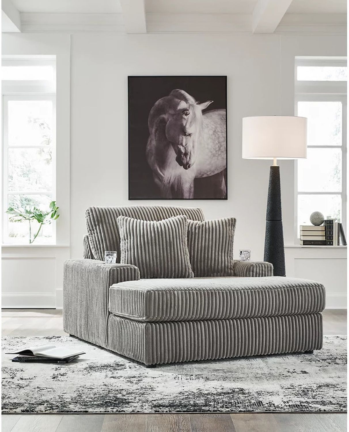 Lindyn 6-Piece LAF Sectional With Chaise In Fog 21105S8