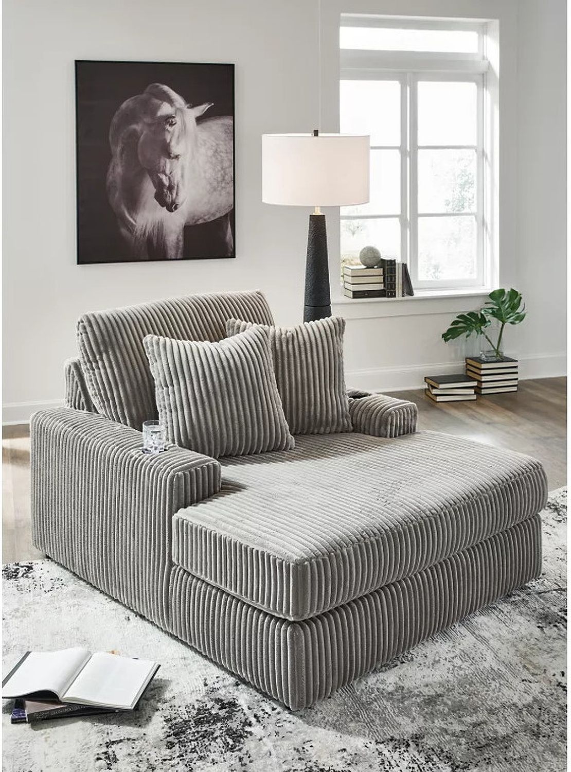 Lindyn 6-Piece LAF Sectional With Chaise In Fog 21105S8