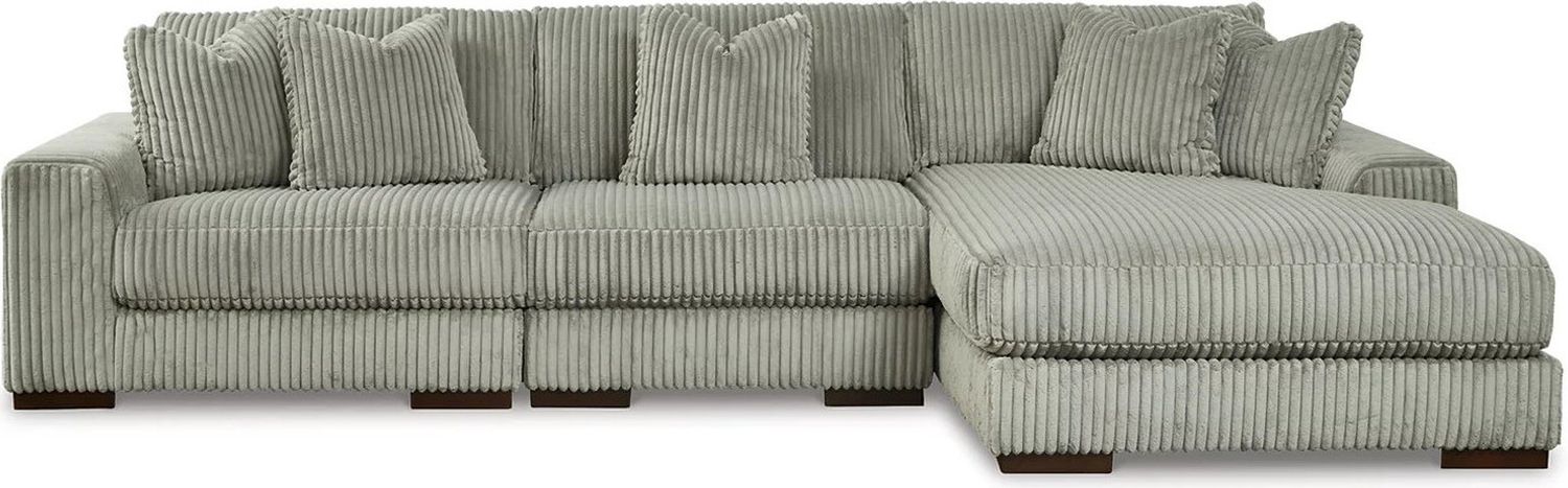 Lindyn 3-Piece RAF Sectional With Chaise In Fog 21105S9