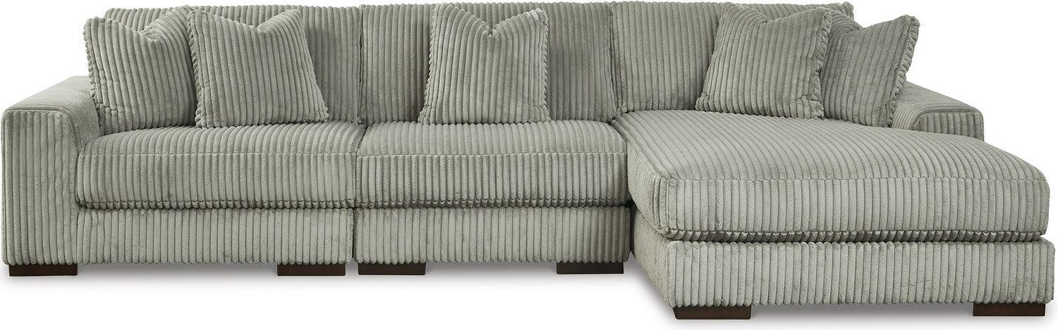 Lindyn 3-Piece RAF Sectional With Chaise In Fog 21105S9