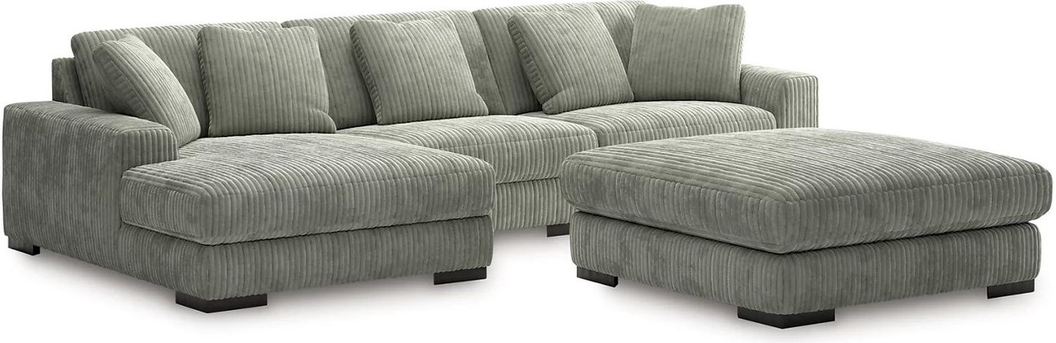 Lindyn 3-Piece Sectional with Ottoman In Fog 21105U10