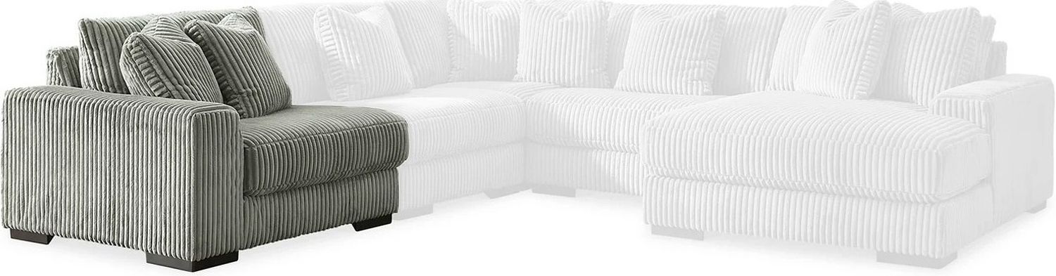 Lindyn 4-Piece Sectional, Chair and Ottoman In Fog 21105U11