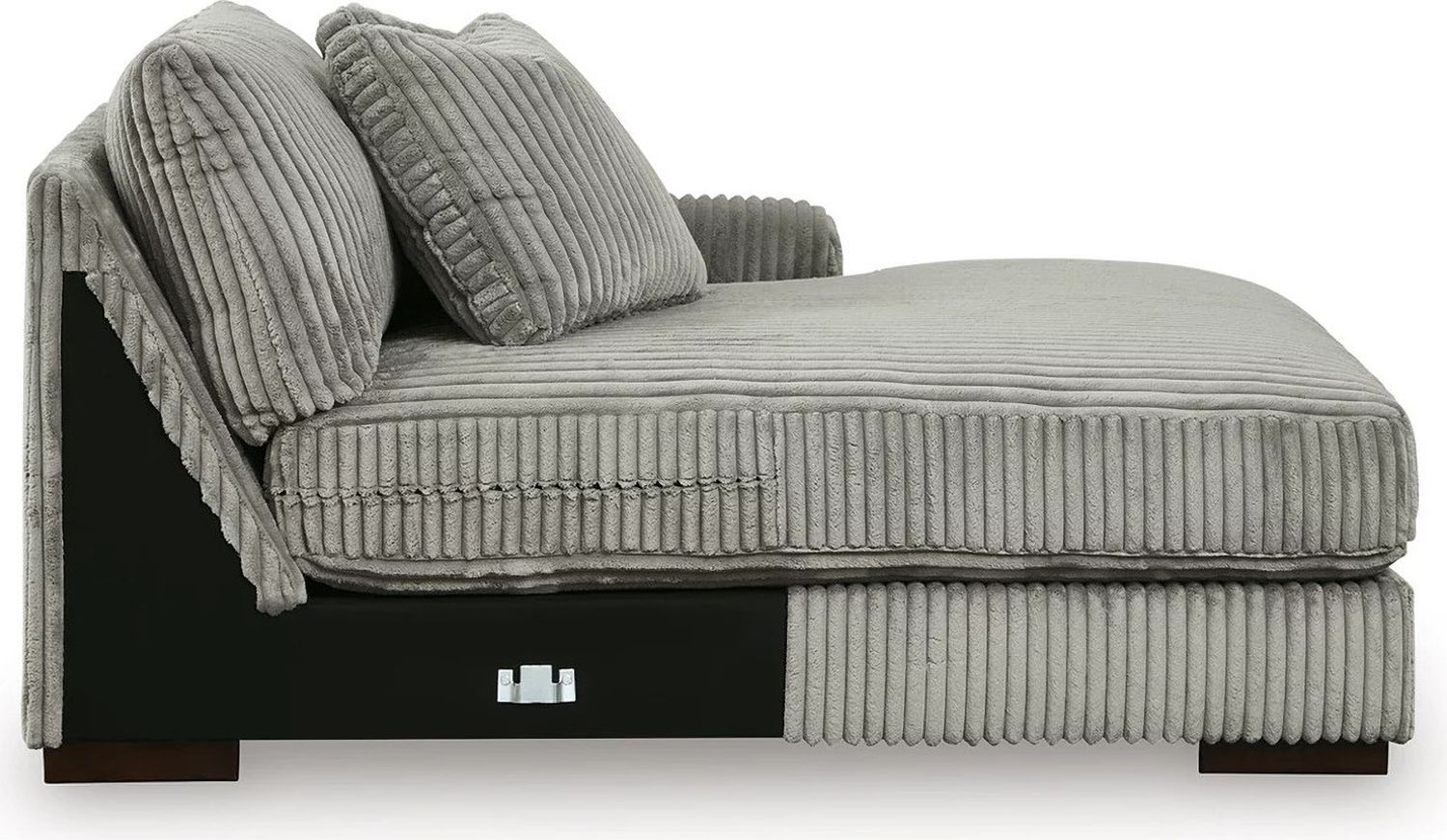 Lindyn 4-Piece Sectional with Chaise and Oversized Accent Ottoman In Fog 21105U12