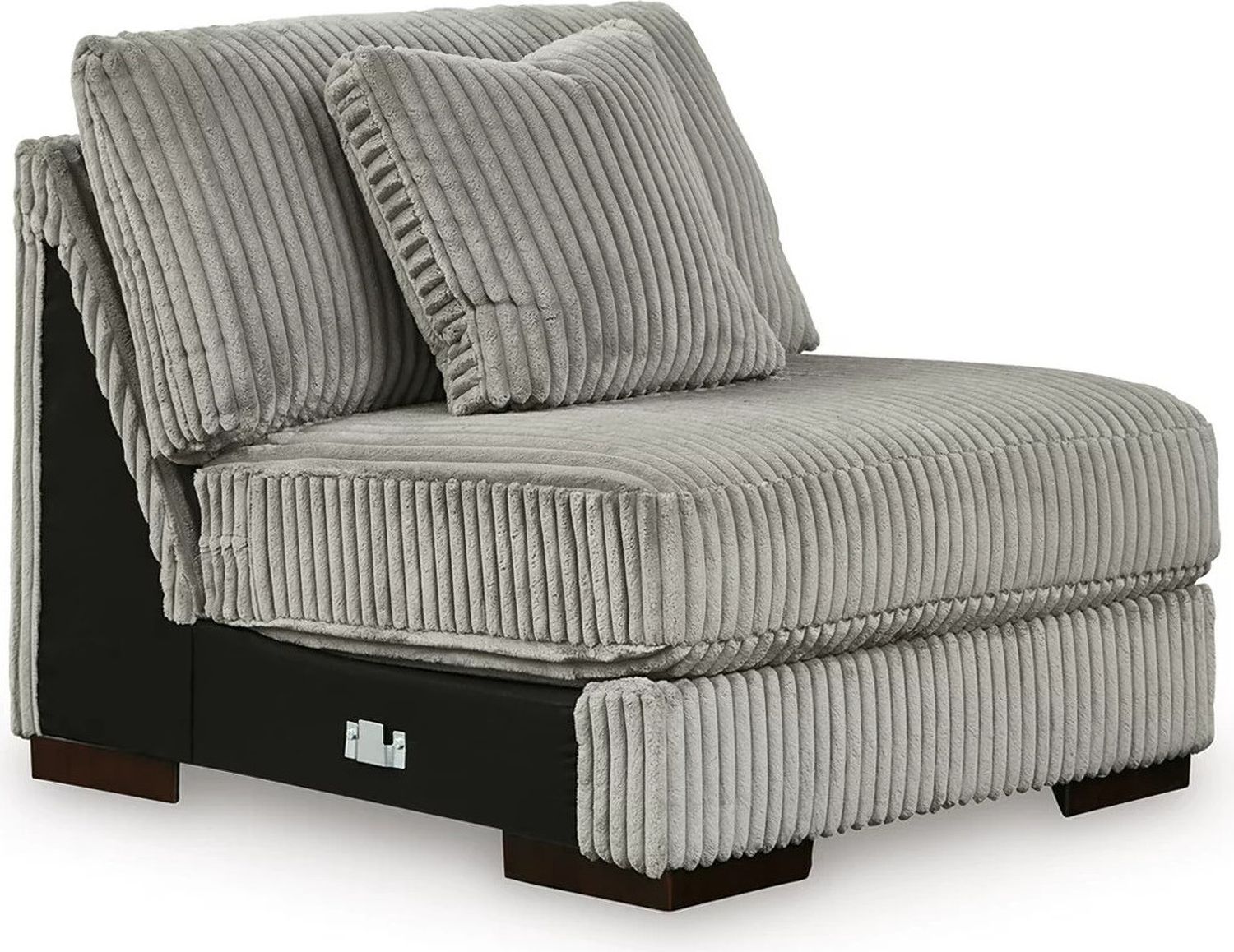 Lindyn 4-Piece Sectional with Chaise and Oversized Accent Ottoman In Fog 21105U12
