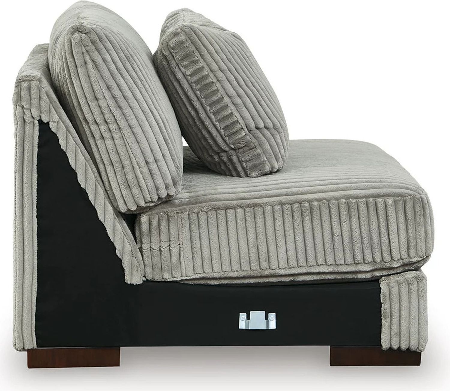 Lindyn 4-Piece Sectional with Chaise and Oversized Accent Ottoman In Fog 21105U12