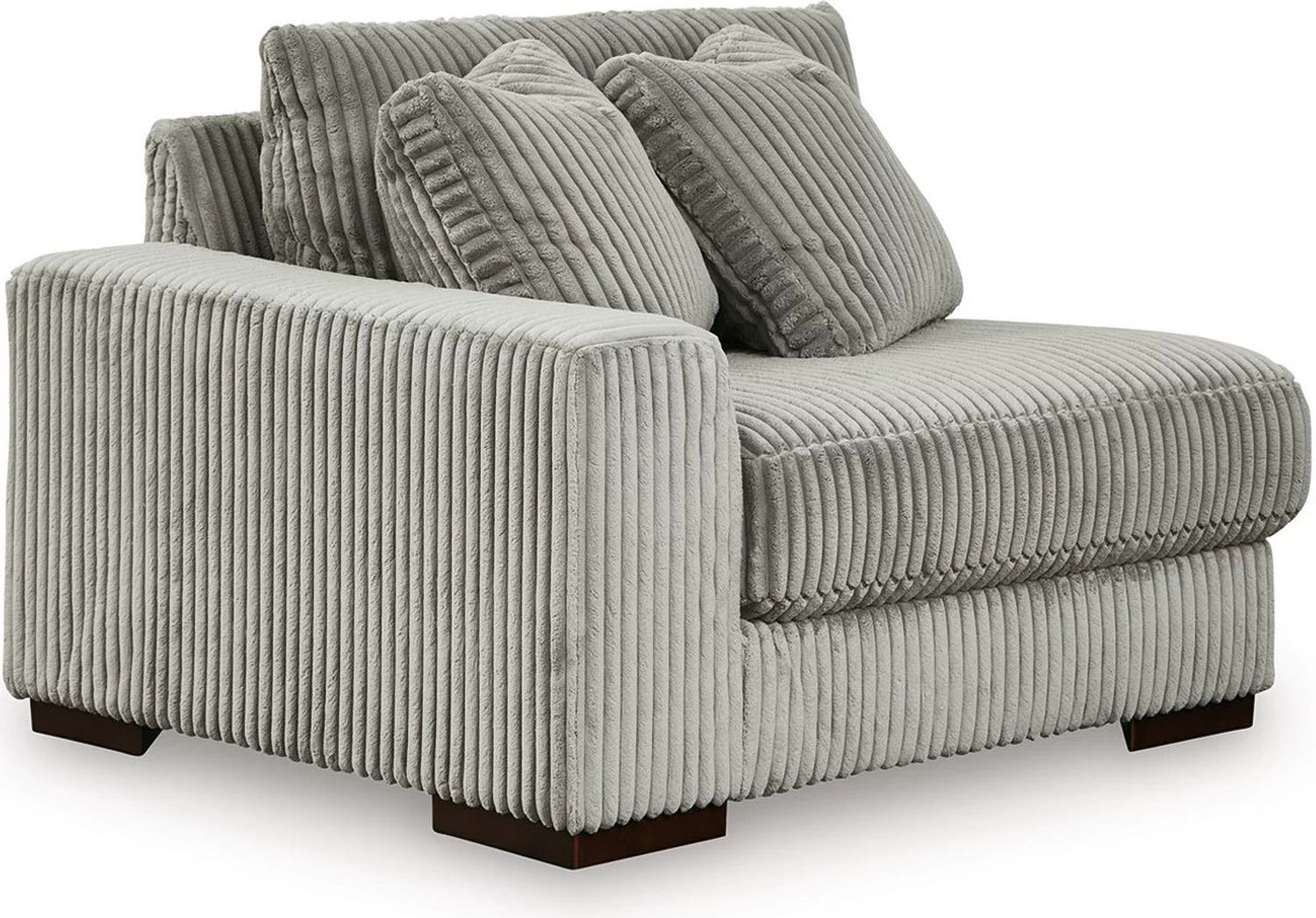 Lindyn 4-Piece Sectional with Chaise and Oversized Accent Ottoman In Fog 21105U12
