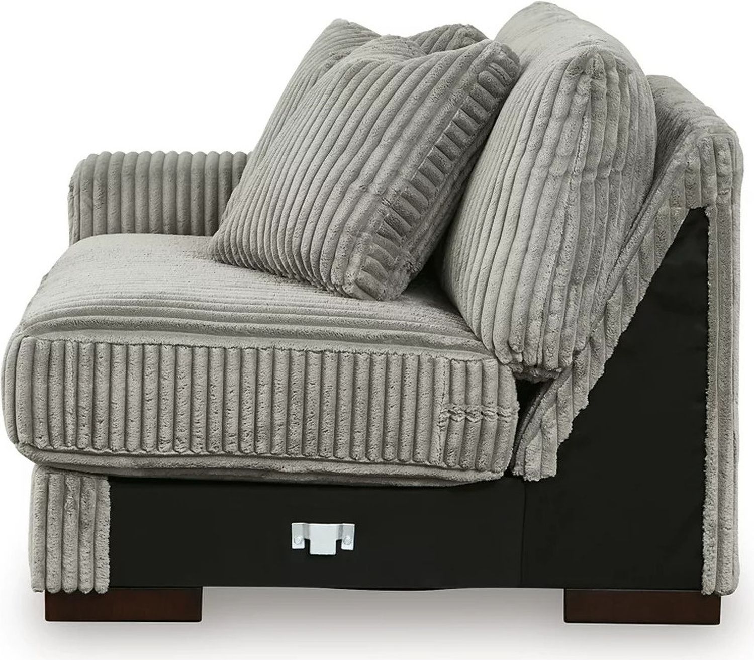 Lindyn 4-Piece Sectional with Chaise and Oversized Accent Ottoman In Fog 21105U12