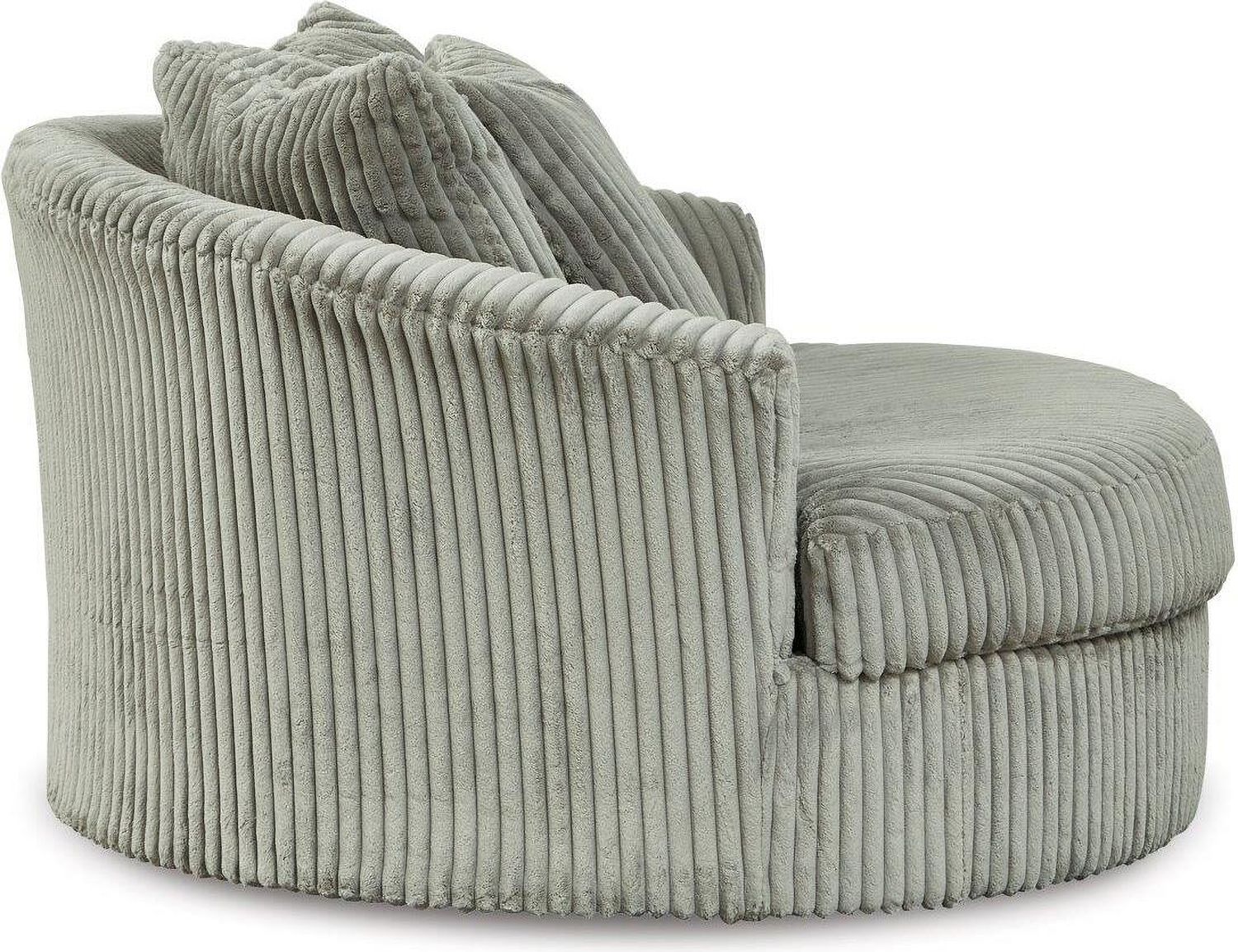 Lindyn 4-Piece Sectional with Chaise and Oversized Accent Ottoman In Fog 21105U12