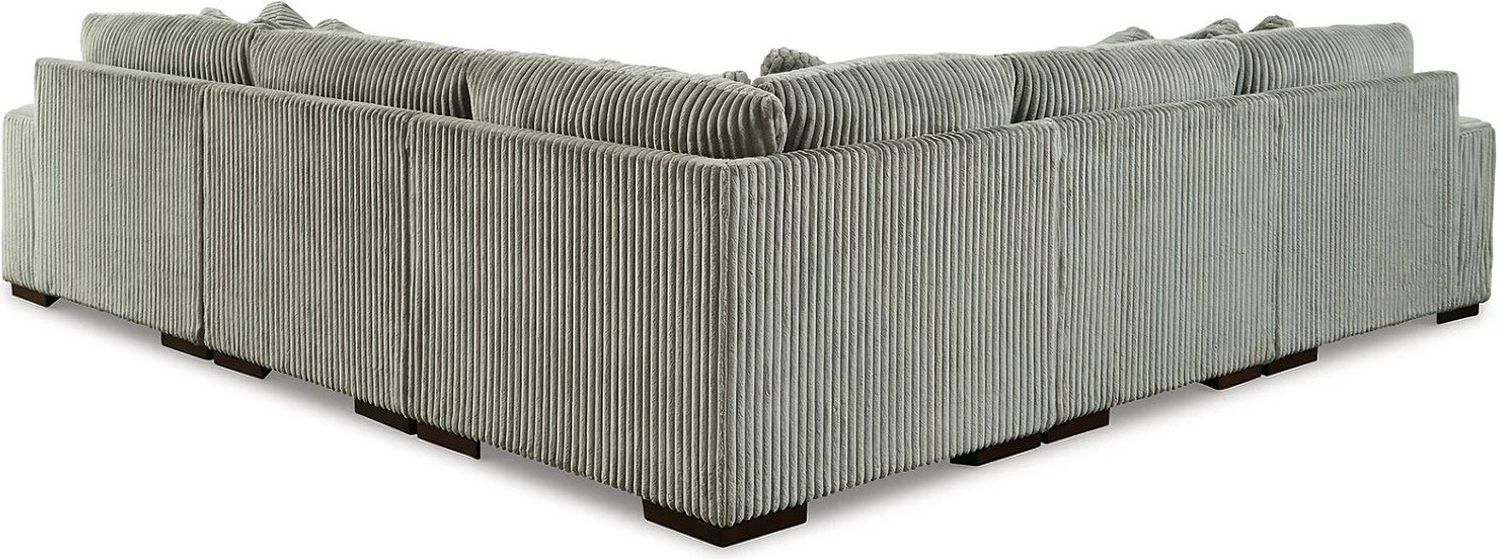 Lindyn 5-Piece Sectional and Ottoman In Fog 21105U2