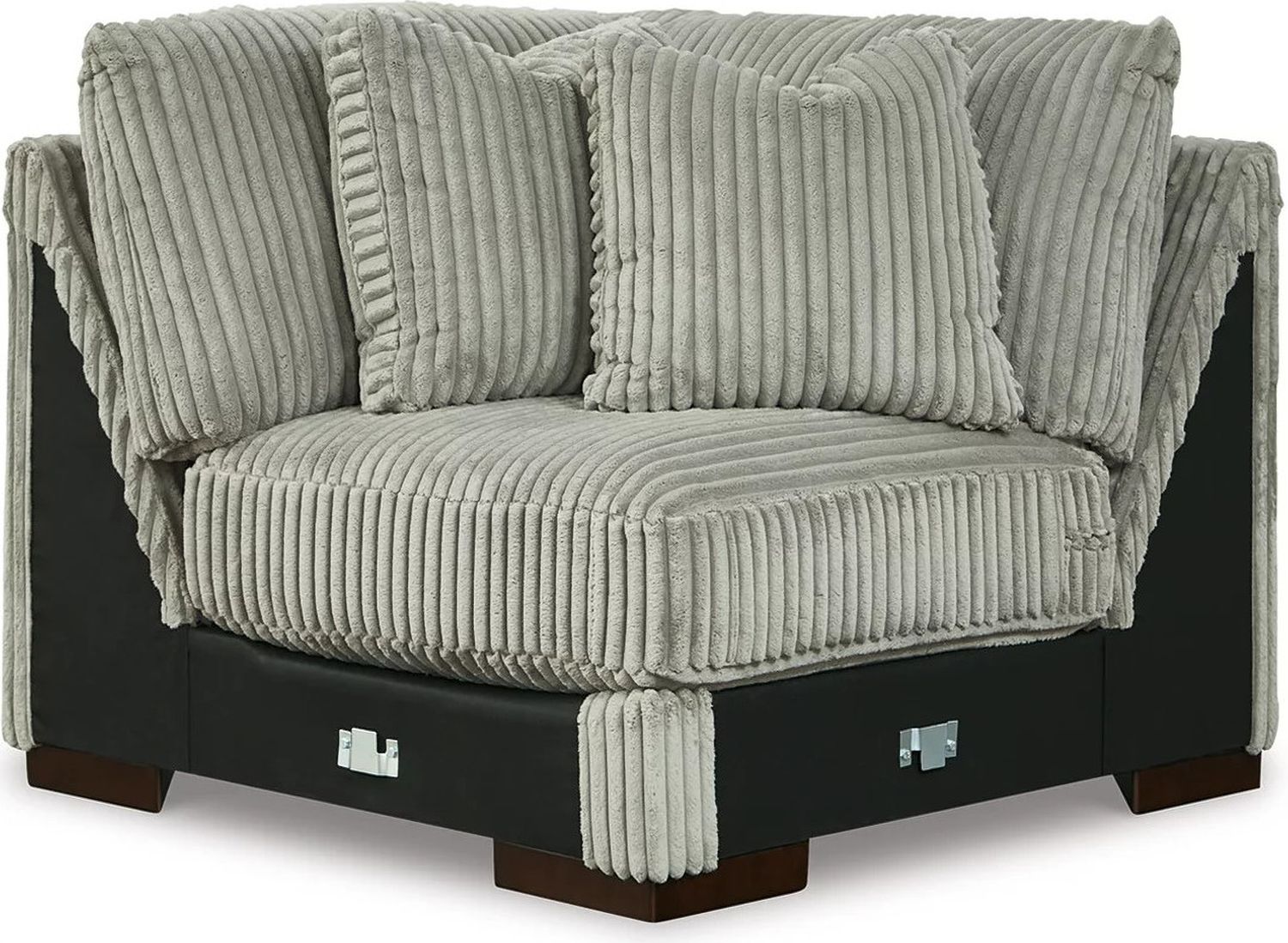 Lindyn 4-Piece Sectional and Ottoman In Fog 21105U7
