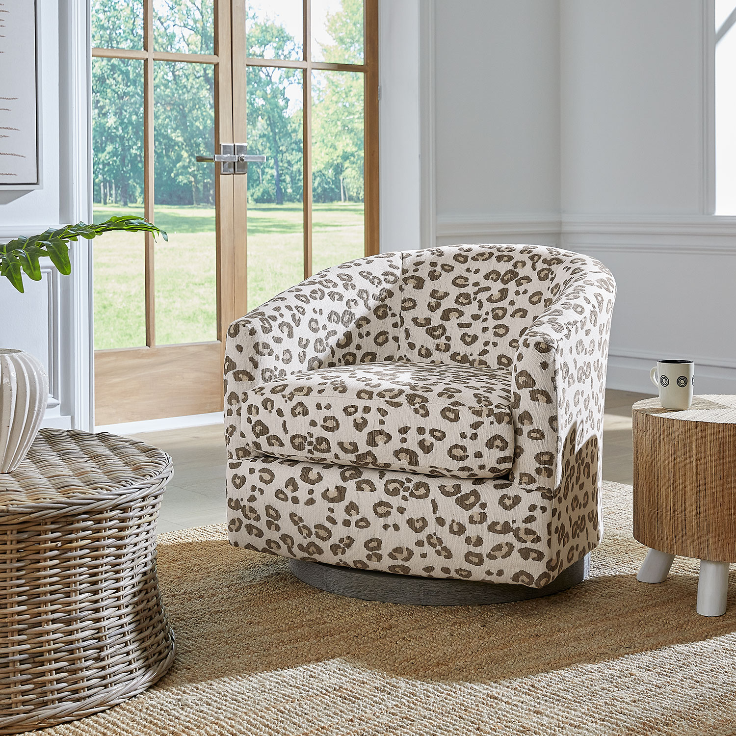 Ennely - Swivel Barrel Chair - Espresso - 2128E 2128E