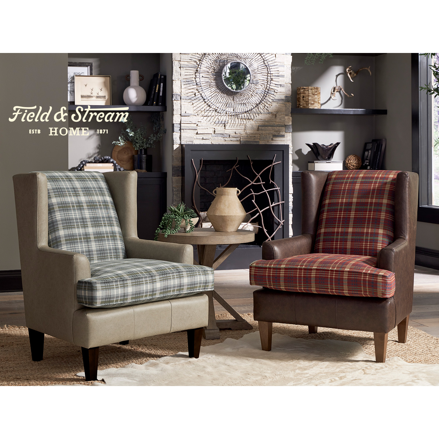 Sterling - Modern Wingback Chair - Dark Walnut - 2130DW 2130DW