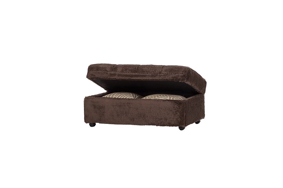 21700 Storage Ottoman Winter Chocolate 21700STOT03