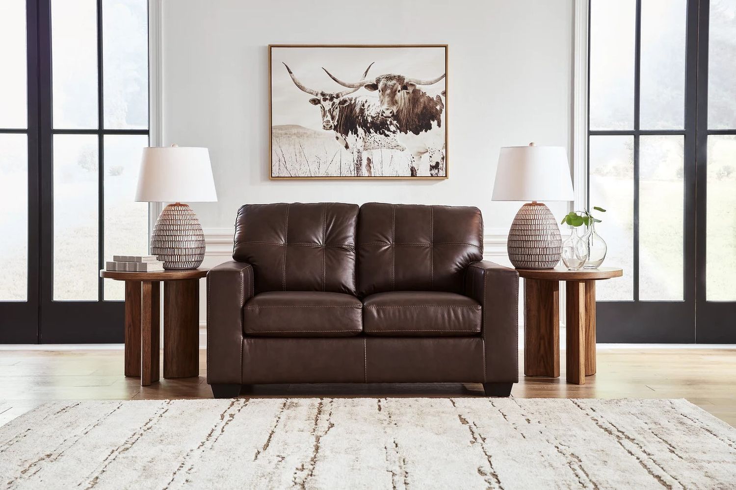 Santorine Loveseat In Dark Brown 2170635