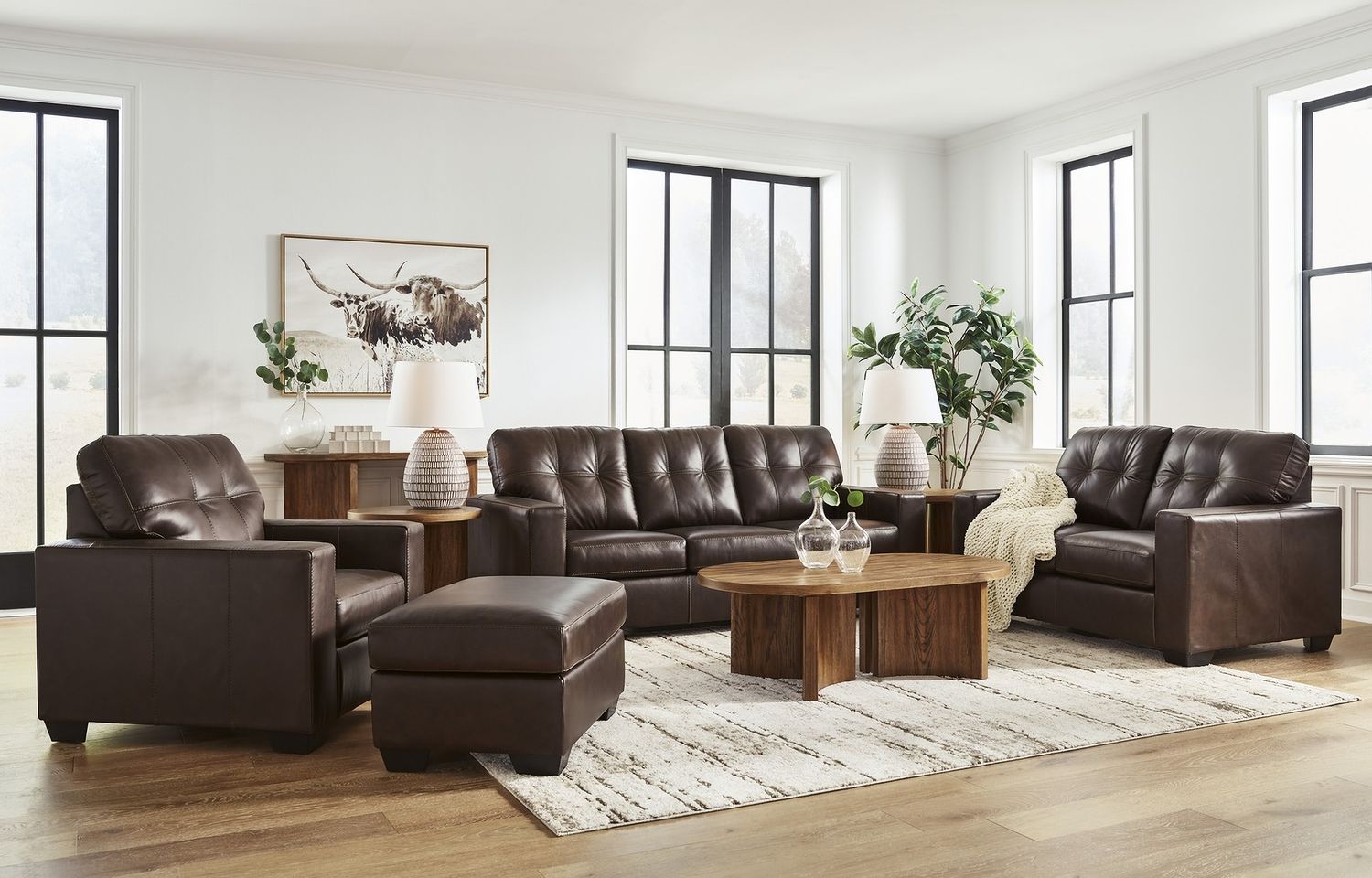 Santorine Loveseat In Dark Brown 2170635
