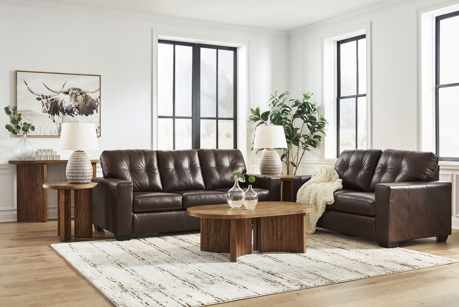 Santorine Loveseat In Dark Brown 2170635