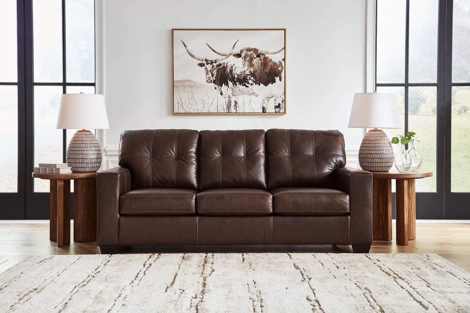 Santorine Queen Sofa Sleeper In Dark Brown 2170639