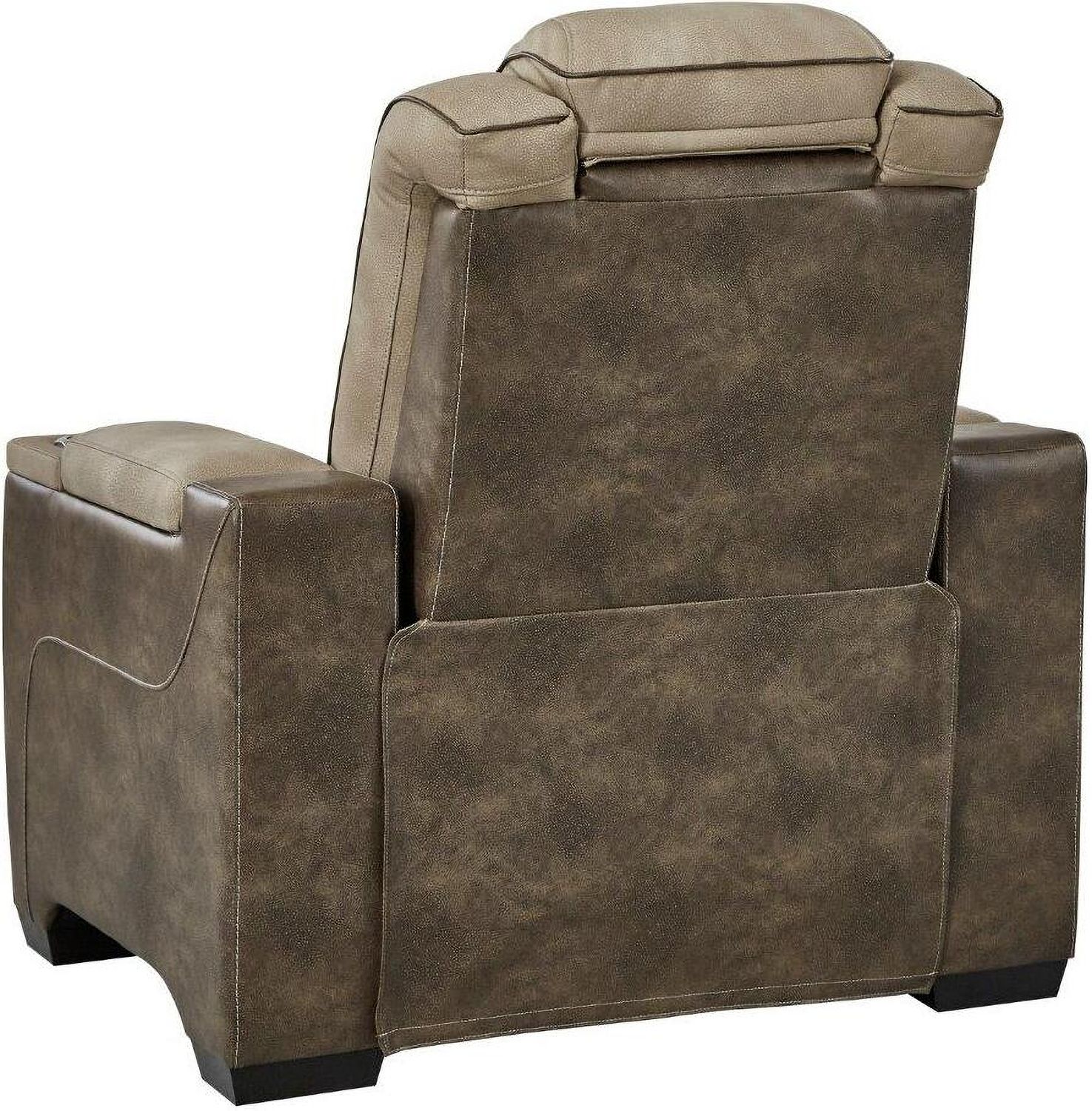 Next-Gen Durapella Power Recliner With Adjustable Headrest In Two-Tone Sand 2200313