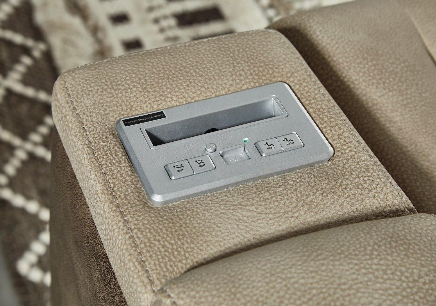 Next-Gen Durapella Power Recliner With Adjustable Headrest In Two-Tone Sand 2200313