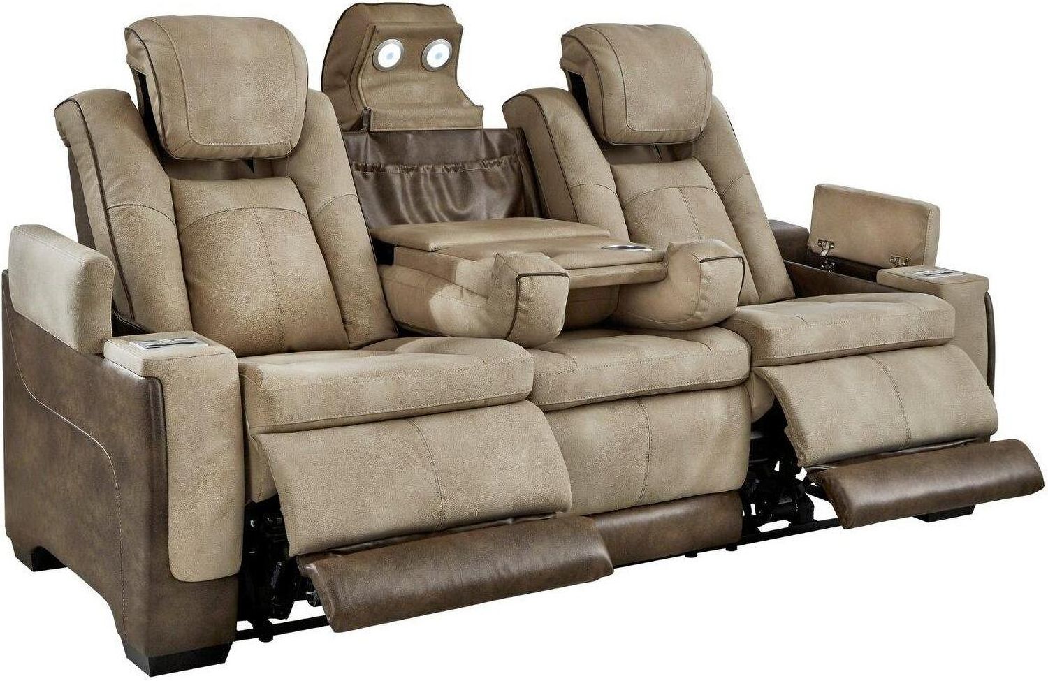 Next-Gen Durapella Power Reclining Sofa With Adjustable Headrest In Sand 2200315