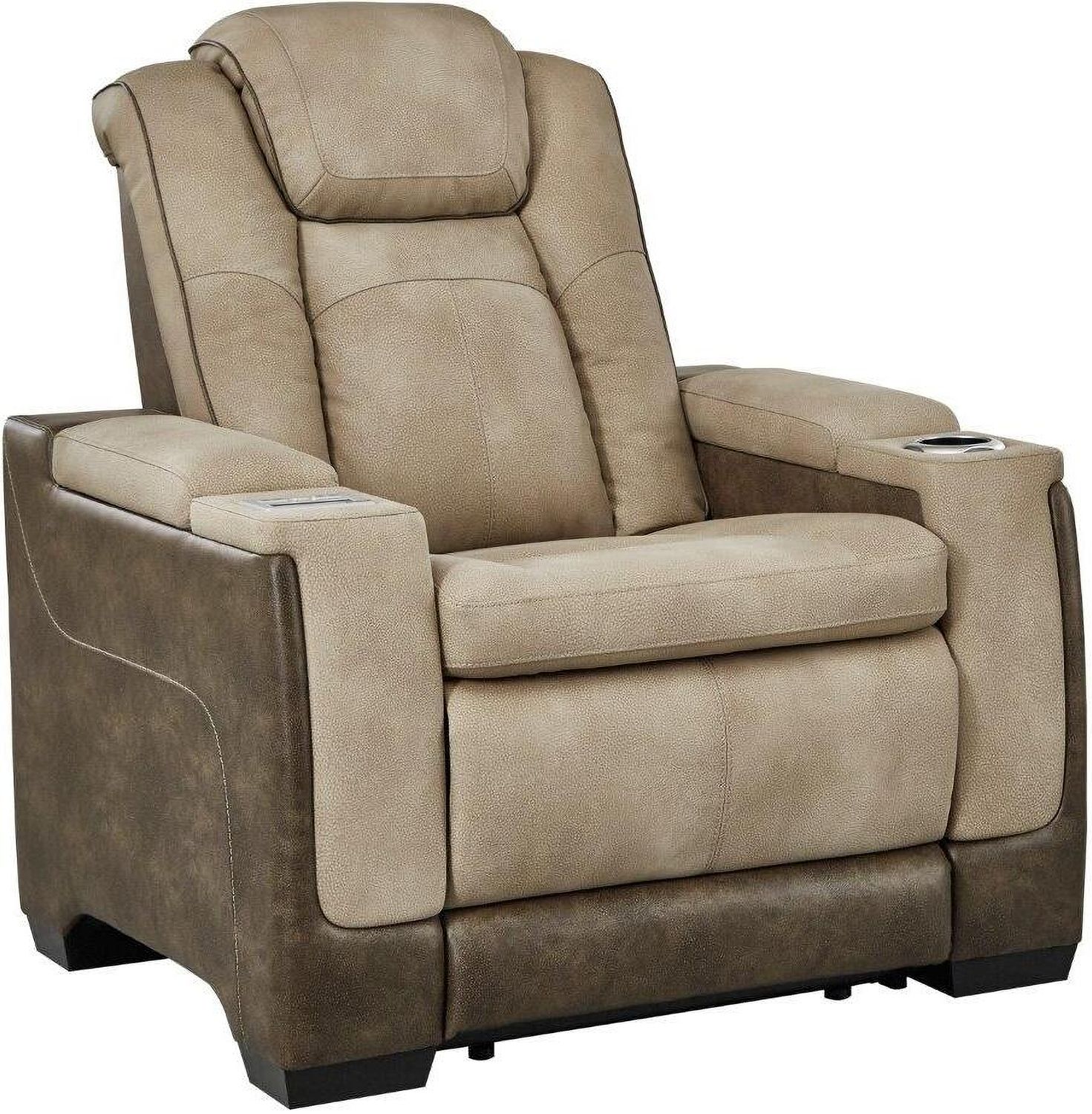 Next-Gen Durapella Power Reclining Living Room Set With Adjustable Headrest In Sand 22003U1