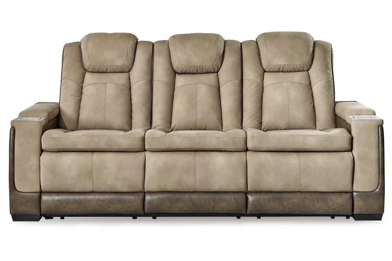 Next-Gen Durapella Power Reclining Living Room Set With Adjustable Headrest In Sand 22003U1