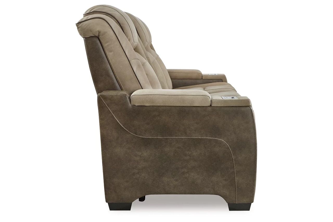 Next-Gen Durapella Power Reclining Living Room Set With Adjustable Headrest In Sand 22003U1