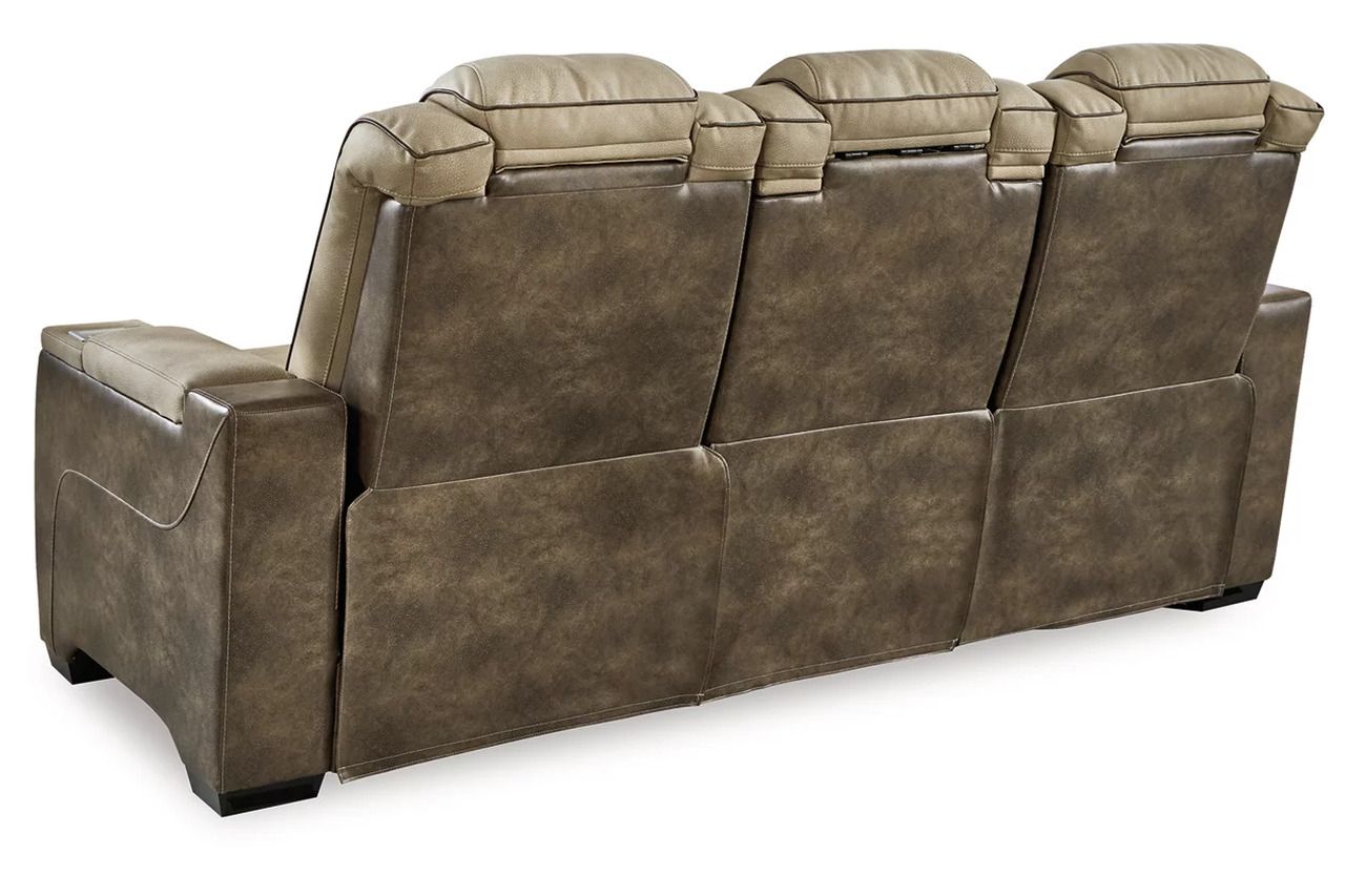 Next-Gen Durapella Power Reclining Living Room Set With Adjustable Headrest In Sand 22003U1