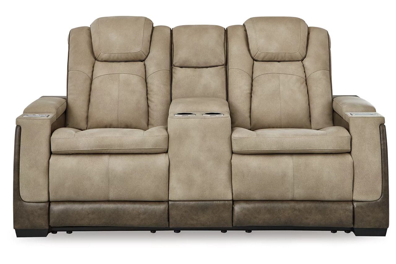 Next-Gen Durapella Power Reclining Living Room Set With Adjustable Headrest In Sand 22003U1