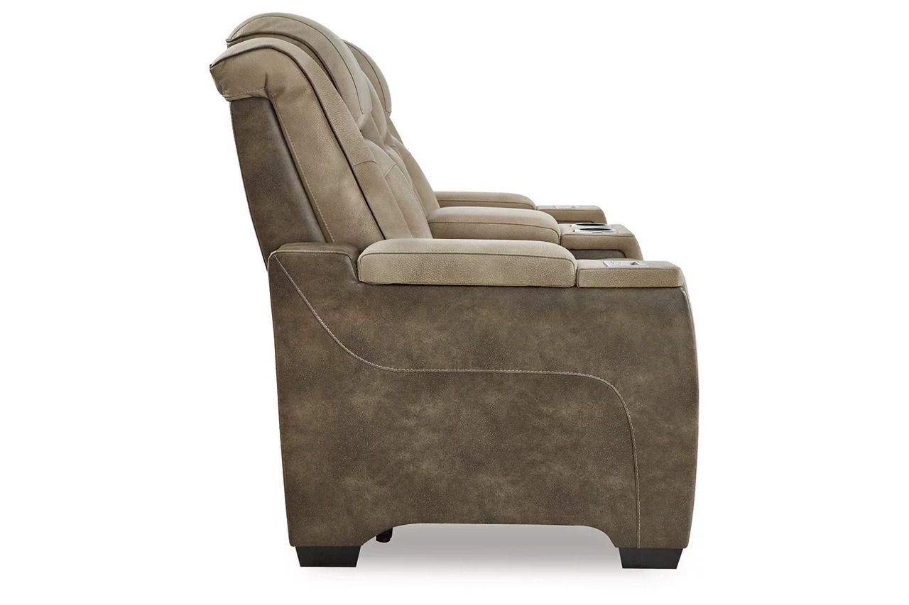 Next-Gen Durapella Power Reclining Living Room Set With Adjustable Headrest In Sand 22003U1