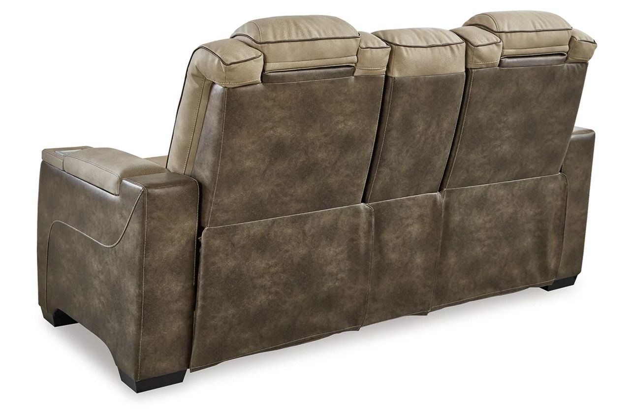 Next-Gen Durapella Power Reclining Living Room Set With Adjustable Headrest In Sand 22003U1