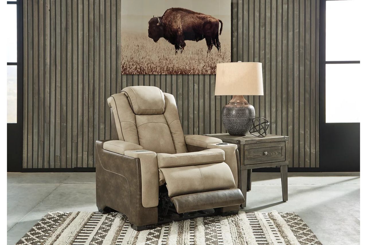 Next-Gen Durapella Power Reclining Living Room Set With Adjustable Headrest In Sand 22003U1
