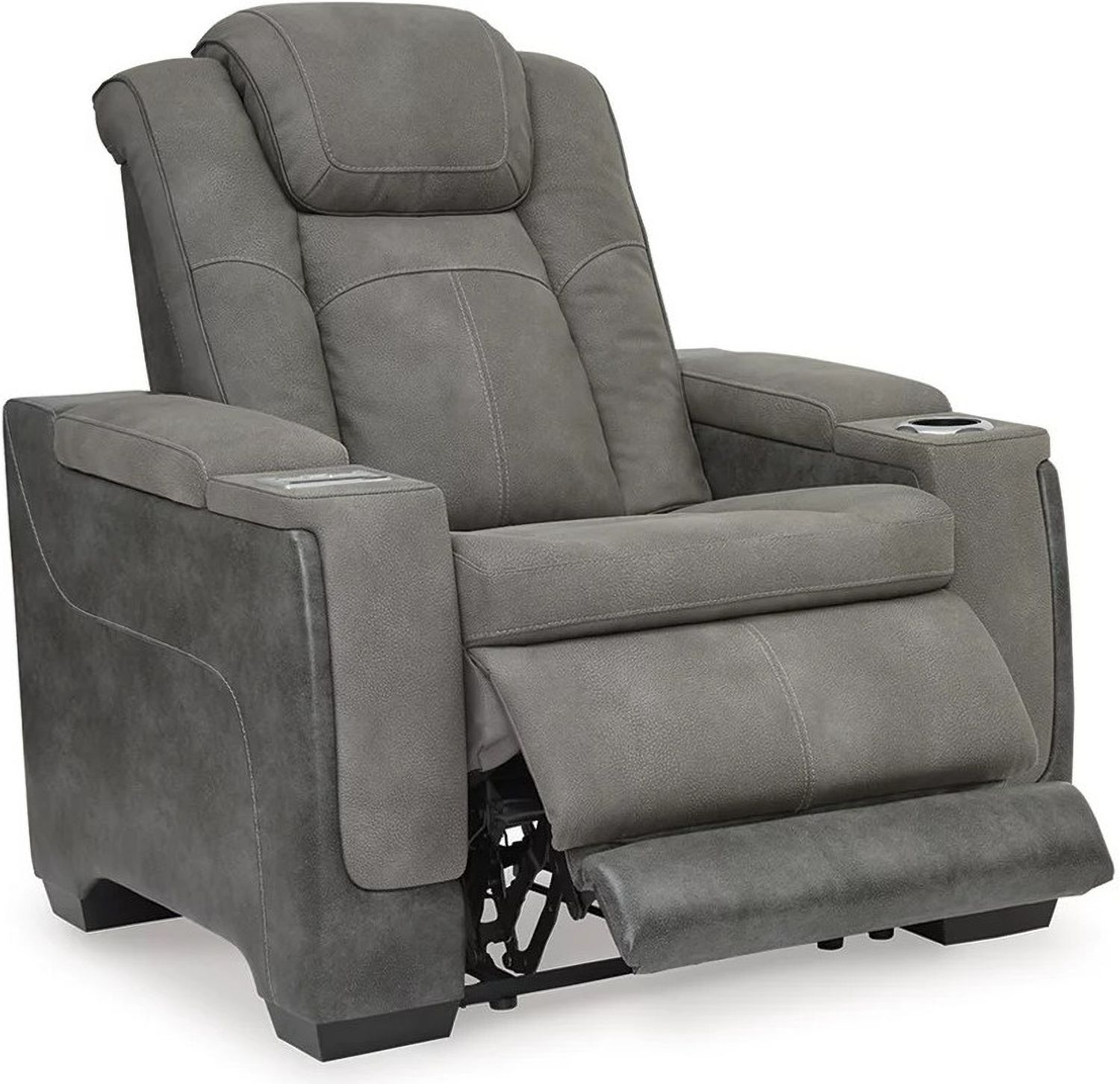 Next-Gen Durapella Power Recliner With Adjustable Headrest In Two-Tone Slate 2200413