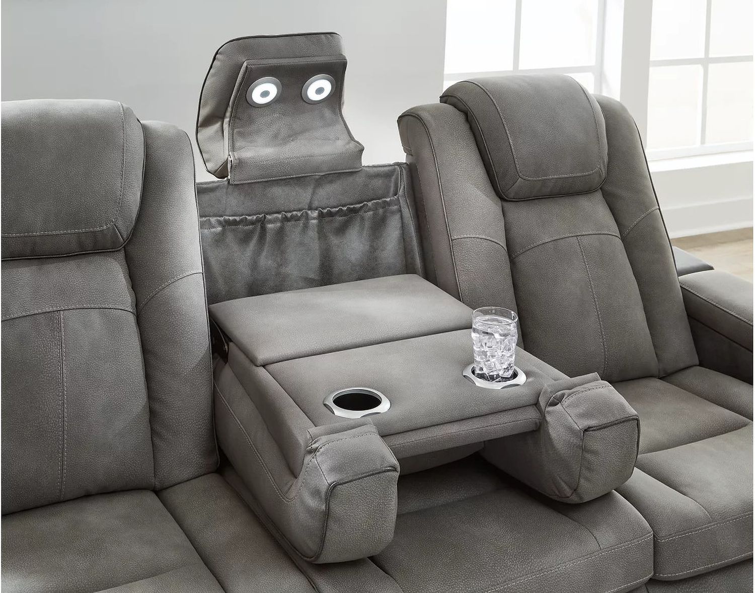 Next-Gen Durapella Power Reclining Sofa With Adjustable Headrest In Slate 2200415