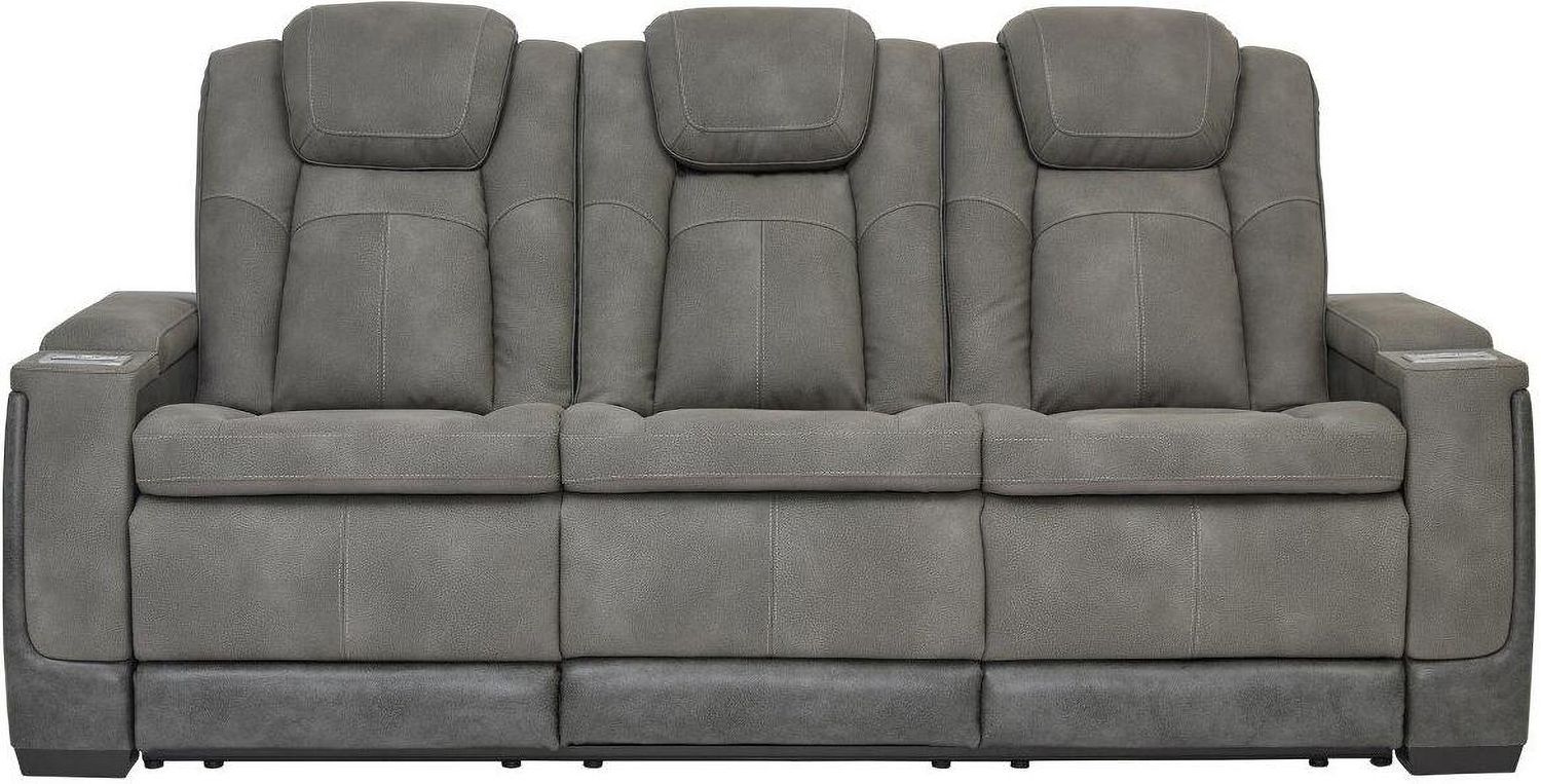 Next-Gen Durapella Power Reclining Living Room Set With Adjustable Headrest In Slate 22004S1
