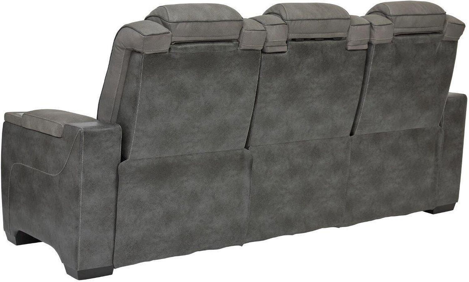 Next-Gen Durapella Power Reclining Living Room Set With Adjustable Headrest In Slate 22004S1