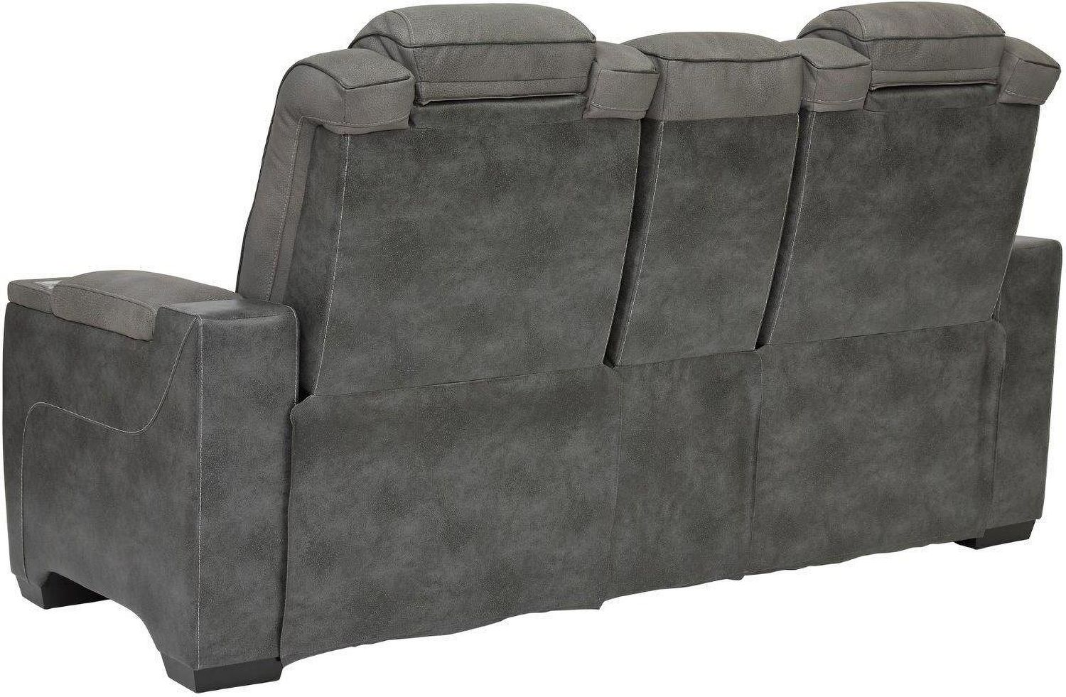 Next-Gen Durapella Power Reclining Living Room Set With Adjustable Headrest In Slate 22004S1