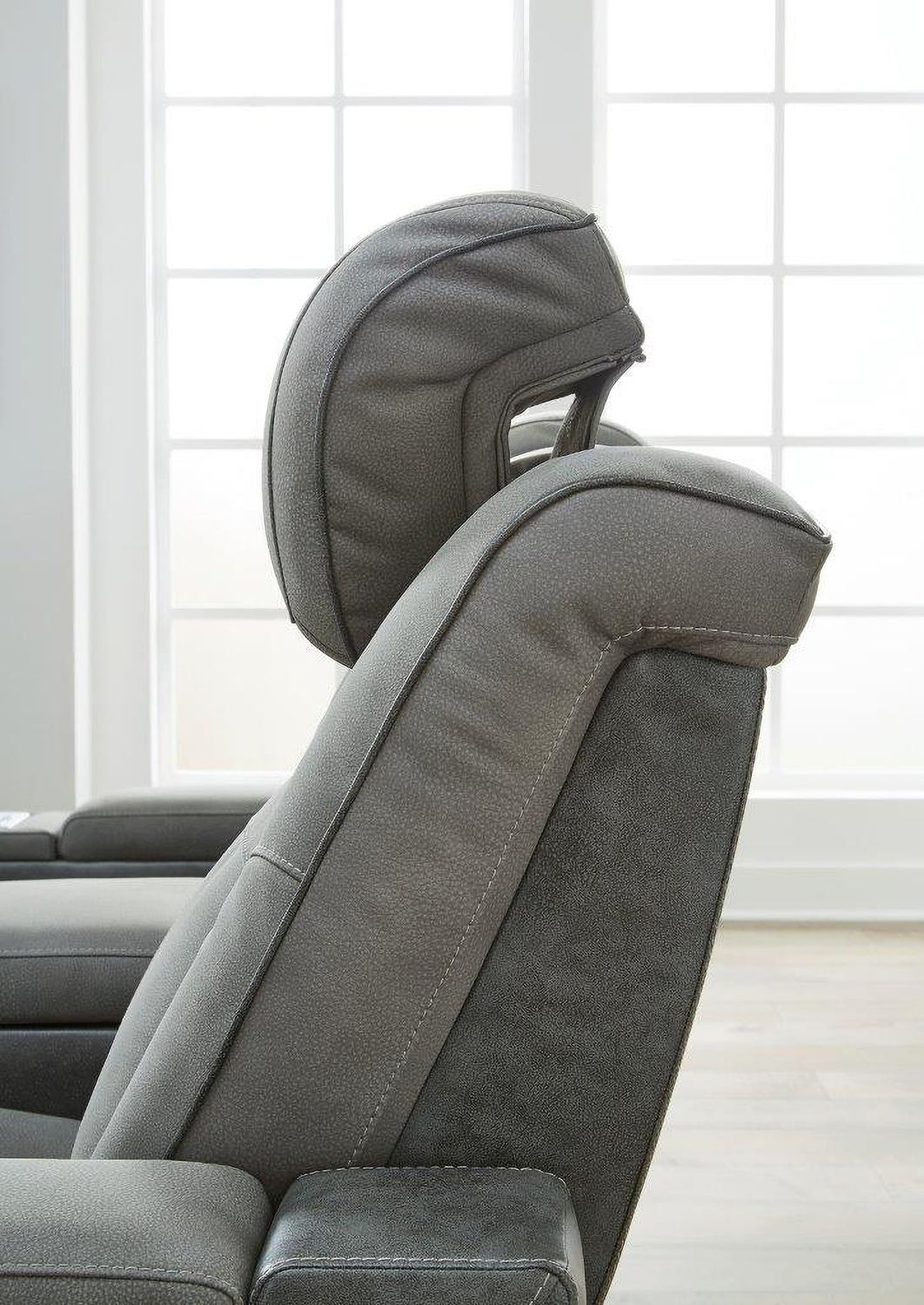 Next-Gen Durapella Power Reclining Living Room Set With Adjustable Headrest In Slate 22004S1