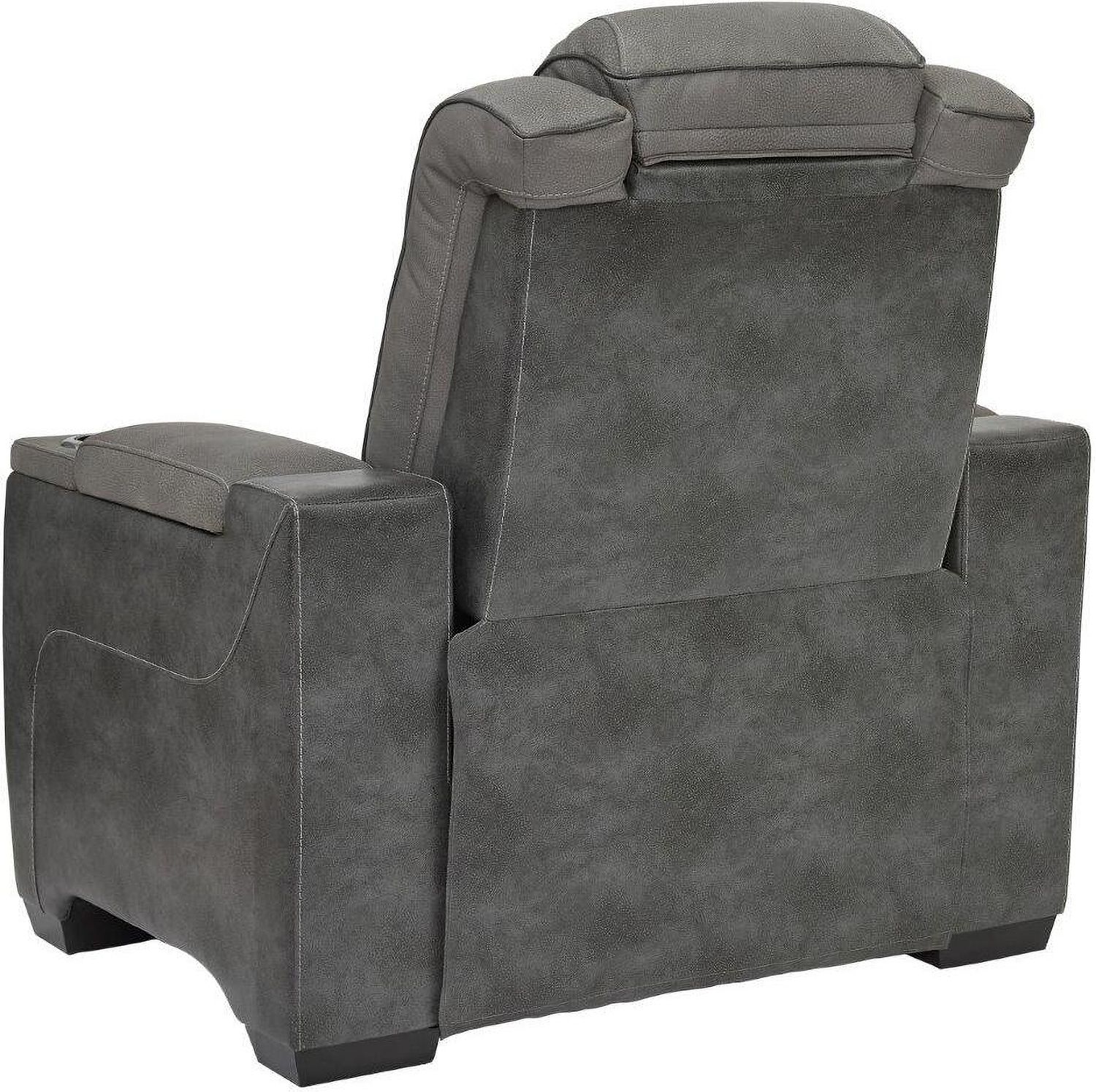 Next-Gen Durapella Power Reclining Living Room Set With Adjustable Headrest In Slate 22004S1