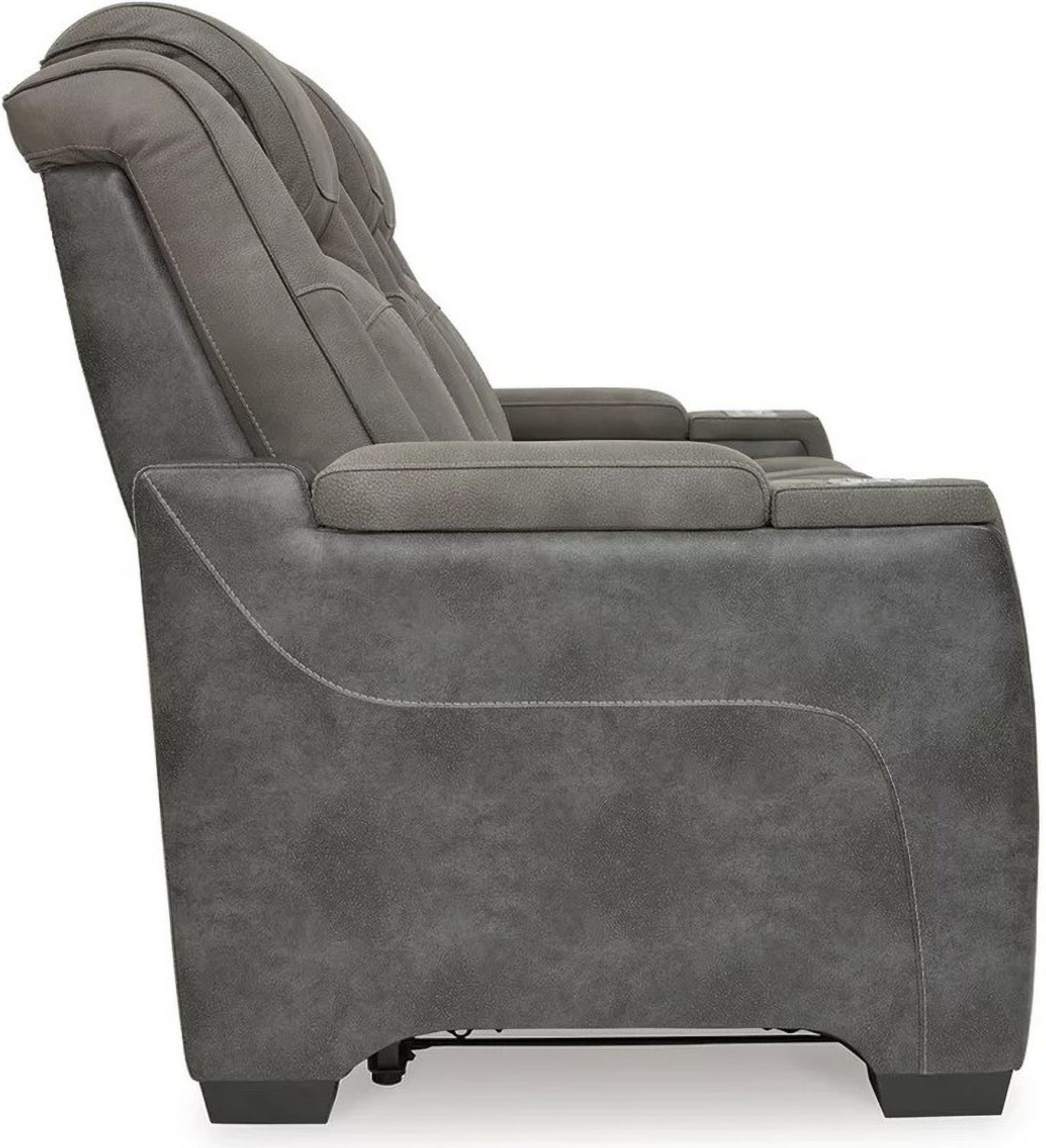 Next-Gen Durapella Power Reclining Living Room Set With Adjustable Headrest In Slate 22004S1