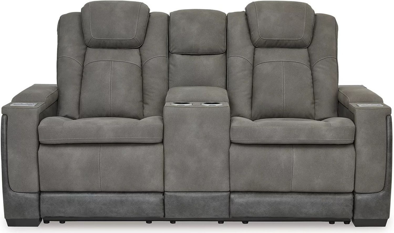 Next-Gen Durapella Power Reclining Living Room Set With Adjustable Headrest In Slate 22004S1