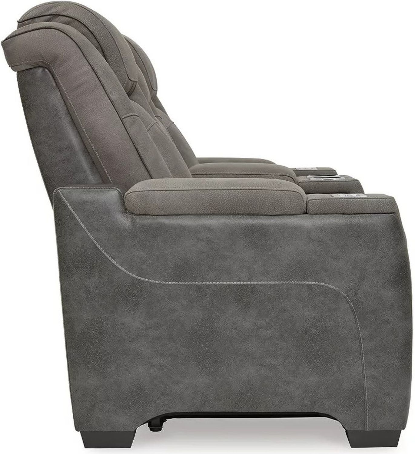 Next-Gen Durapella Power Reclining Living Room Set With Adjustable Headrest In Slate 22004S1